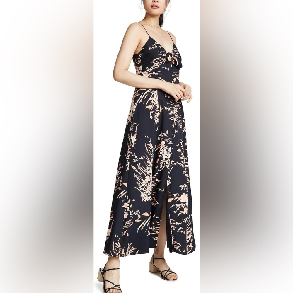 Womens navy & coral floral print dress by Joie. NWT